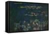 Waterlilies, Green Reflections, 1914-1918-Claude Monet-Framed Stretched Canvas
