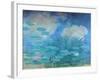 Waterlilies, (Harmony in Blue), 1914-1917-Claude Monet-Framed Giclee Print