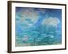 Waterlilies, (Harmony in Blue), 1914-1917-Claude Monet-Framed Giclee Print