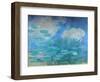 Waterlilies, (Harmony in Blue), 1914-1917-Claude Monet-Framed Giclee Print