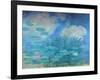 Waterlilies, (Harmony in Blue), 1914-1917-Claude Monet-Framed Giclee Print