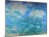 Waterlilies, (Harmony in Blue), 1914-1917-Claude Monet-Mounted Giclee Print