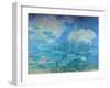 Waterlilies, (Harmony in Blue), 1914-1917-Claude Monet-Framed Giclee Print