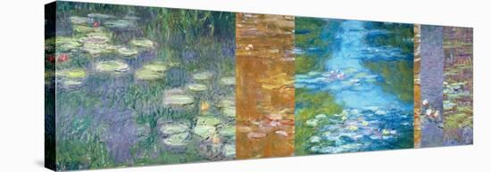 Waterlilies II-Monet Deco-Stretched Canvas