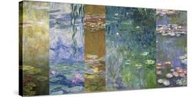 Waterlilies IV-Monet Deco-Stretched Canvas