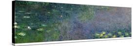 Waterlilies: Morning, 1914-18 (Centre Right Section)-Claude Monet-Stretched Canvas