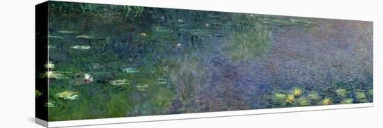 Waterlilies: Morning, 1914-18 (Centre Right Section)-Claude Monet-Stretched Canvas