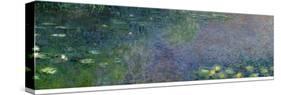 Waterlilies: Morning, 1914-18 (Centre Right Section)-Claude Monet-Stretched Canvas