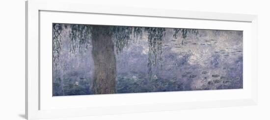 Waterlilies: Morning with Weeping Willows, 1914-18 (Right Section)-Claude Monet-Framed Giclee Print