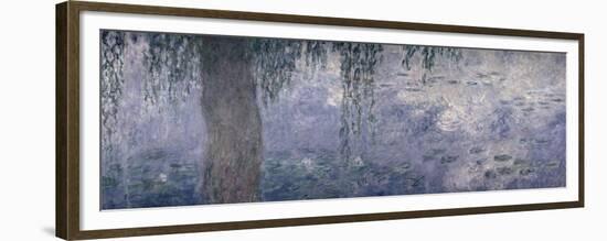 Waterlilies: Morning with Weeping Willows, 1914-18 (Right Section)-Claude Monet-Framed Giclee Print