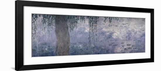 Waterlilies: Morning with Weeping Willows, 1914-18 (Right Section)-Claude Monet-Framed Giclee Print