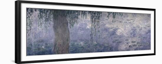 Waterlilies: Morning with Weeping Willows, 1914-18 (Right Section)-Claude Monet-Framed Giclee Print