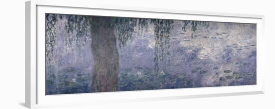 Waterlilies: Morning with Weeping Willows, 1914-18 (Right Section)-Claude Monet-Framed Giclee Print