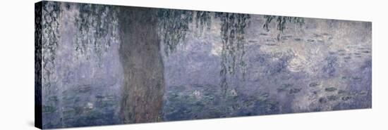 Waterlilies: Morning with Weeping Willows, 1914-18 (Right Section)-Claude Monet-Stretched Canvas