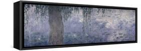 Waterlilies: Morning with Weeping Willows, 1914-18 (Right Section)-Claude Monet-Framed Stretched Canvas