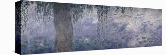 Waterlilies: Morning with Weeping Willows, 1914-18 (Right Section)-Claude Monet-Stretched Canvas
