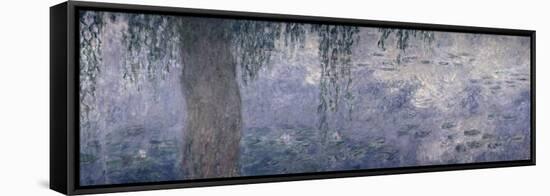 Waterlilies: Morning with Weeping Willows, 1914-18 (Right Section)-Claude Monet-Framed Stretched Canvas