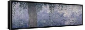 Waterlilies: Morning with Weeping Willows, 1914-18 (Right Section)-Claude Monet-Framed Stretched Canvas