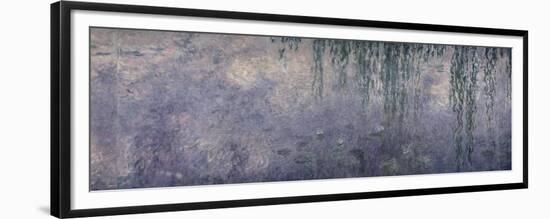 Waterlilies: Morning with Weeping Willows, Detail of Central Section, 1914-18-Claude Monet-Framed Premium Giclee Print
