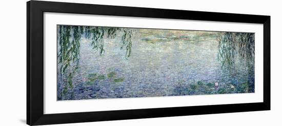 Waterlilies: Morning with Weeping Willows, Detail of the Central Section, 1915-26-Claude Monet-Framed Giclee Print
