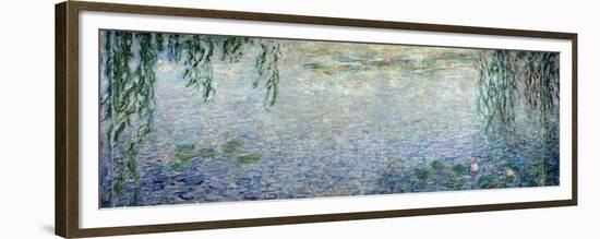 Waterlilies: Morning with Weeping Willows, Detail of the Central Section, 1915-26-Claude Monet-Framed Giclee Print