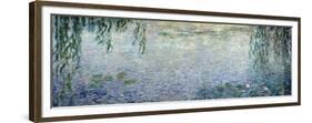 Waterlilies: Morning with Weeping Willows, Detail of the Central Section, 1915-26-Claude Monet-Framed Giclee Print