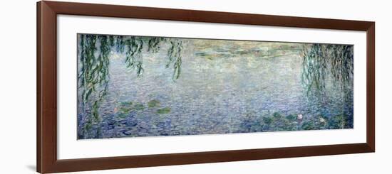 Waterlilies: Morning with Weeping Willows, Detail of the Central Section, 1915-26-Claude Monet-Framed Giclee Print