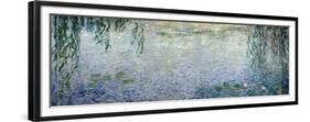 Waterlilies: Morning with Weeping Willows, Detail of the Central Section, 1915-26-Claude Monet-Framed Giclee Print