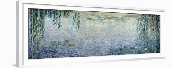 Waterlilies: Morning with Weeping Willows, Detail of the Central Section, 1915-26-Claude Monet-Framed Giclee Print