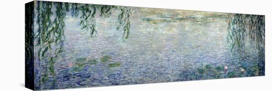 Waterlilies: Morning with Weeping Willows, Detail of the Central Section, 1915-26-Claude Monet-Stretched Canvas