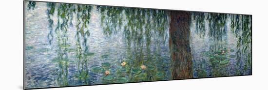 Waterlilies: Morning with Weeping Willows, Detail of the Left Section, 1915-26-Claude Monet-Mounted Giclee Print