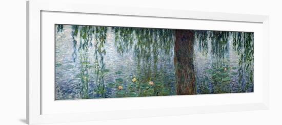 Waterlilies: Morning with Weeping Willows, Detail of the Left Section, 1915-26-Claude Monet-Framed Giclee Print