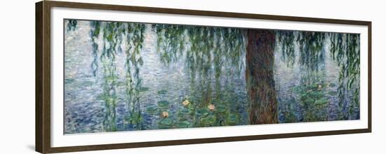 Waterlilies: Morning with Weeping Willows, Detail of the Left Section, 1915-26-Claude Monet-Framed Giclee Print