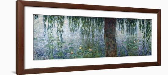 Waterlilies: Morning with Weeping Willows, Detail of the Left Section, 1915-26-Claude Monet-Framed Giclee Print