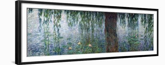 Waterlilies: Morning with Weeping Willows, Detail of the Left Section, 1915-26-Claude Monet-Framed Giclee Print