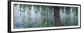 Waterlilies: Morning with Weeping Willows, Detail of the Left Section, 1915-26-Claude Monet-Framed Giclee Print