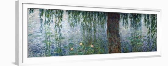 Waterlilies: Morning with Weeping Willows, Detail of the Left Section, 1915-26-Claude Monet-Framed Giclee Print