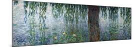 Waterlilies: Morning with Weeping Willows, Detail of the Left Section, 1915-26-Claude Monet-Mounted Giclee Print