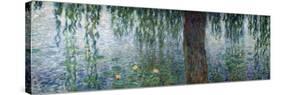 Waterlilies: Morning with Weeping Willows, Detail of the Left Section, 1915-26-Claude Monet-Stretched Canvas