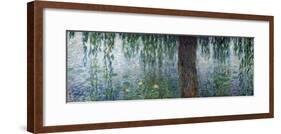 Waterlilies: Morning with Weeping Willows, Detail of the Left Section, 1915-26-Claude Monet-Framed Giclee Print