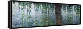 Waterlilies: Morning with Weeping Willows, Detail of the Left Section, 1915-26-Claude Monet-Framed Stretched Canvas