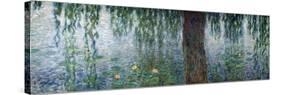 Waterlilies: Morning with Weeping Willows, Detail of the Left Section, 1915-26-Claude Monet-Stretched Canvas