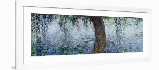 Waterlilies: Morning with Weeping Willows, Detail of the Right Section, 1915-26-Claude Monet-Framed Giclee Print