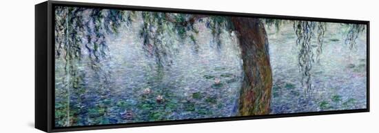 Waterlilies: Morning with Weeping Willows, Detail of the Right Section, 1915-26-Claude Monet-Framed Stretched Canvas