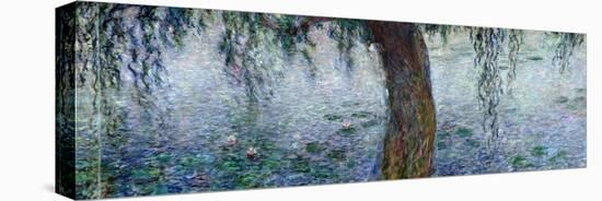 Waterlilies: Morning with Weeping Willows, Detail of the Right Section, 1915-26-Claude Monet-Stretched Canvas