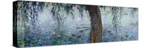 Waterlilies: Morning with Weeping Willows, Detail of the Right Section, 1915-26-Claude Monet-Stretched Canvas