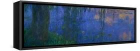 Waterlilies, Morning with Willows-Claude Monet-Framed Stretched Canvas