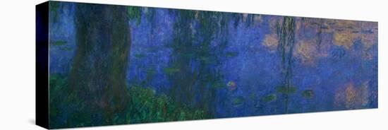 Waterlilies, Morning with Willows-Claude Monet-Stretched Canvas