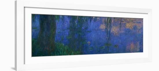 Waterlilies, Morning with Willows-Claude Monet-Framed Giclee Print