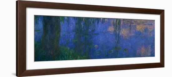 Waterlilies, Morning with Willows-Claude Monet-Framed Giclee Print